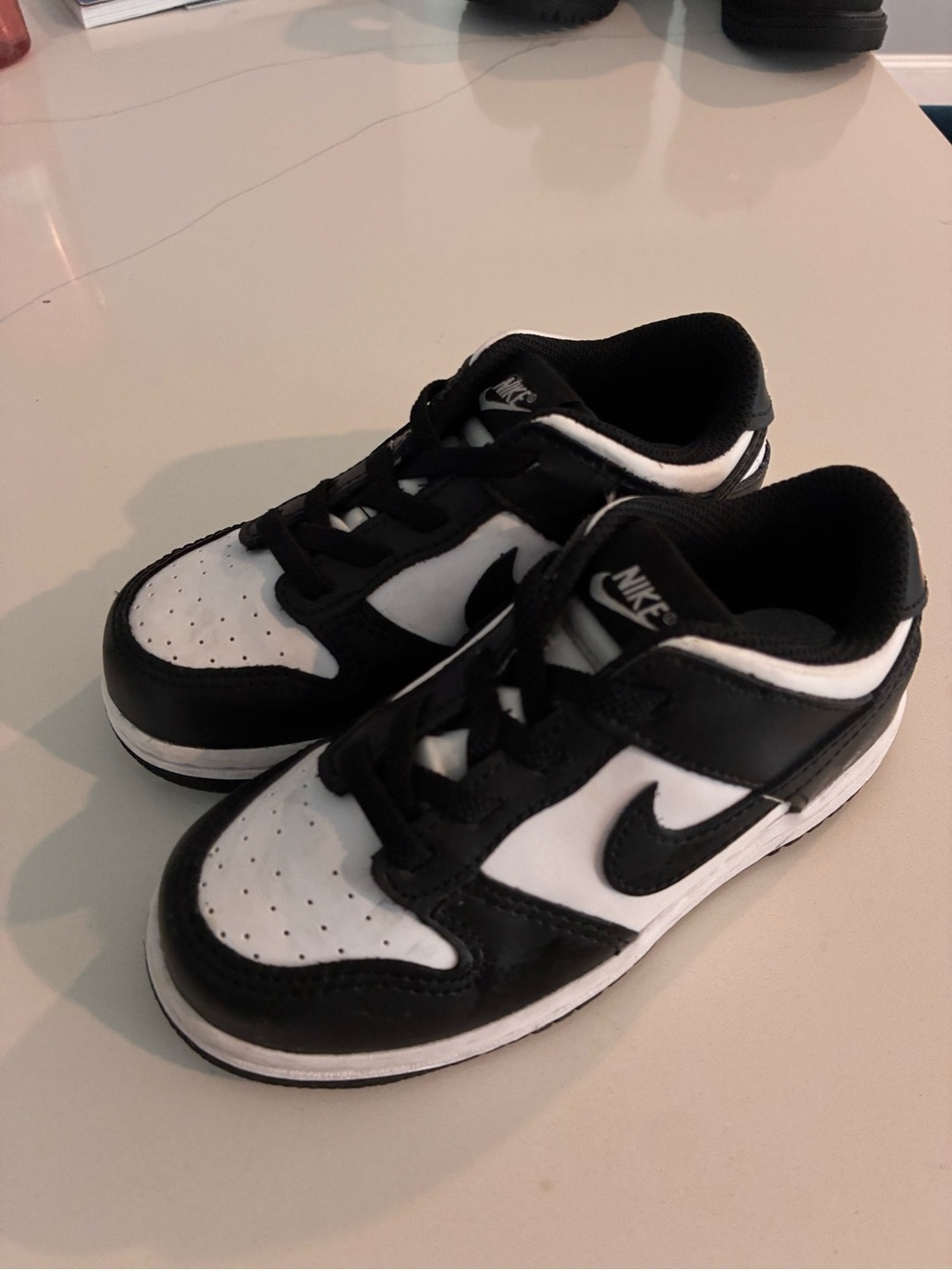 Nike Kids Black and White Low-Top Sneakers